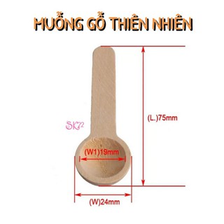 🥄SET 2/5 MUỖNG GỖ THIÊN NHIÊN (dài 7.5cm)🥄