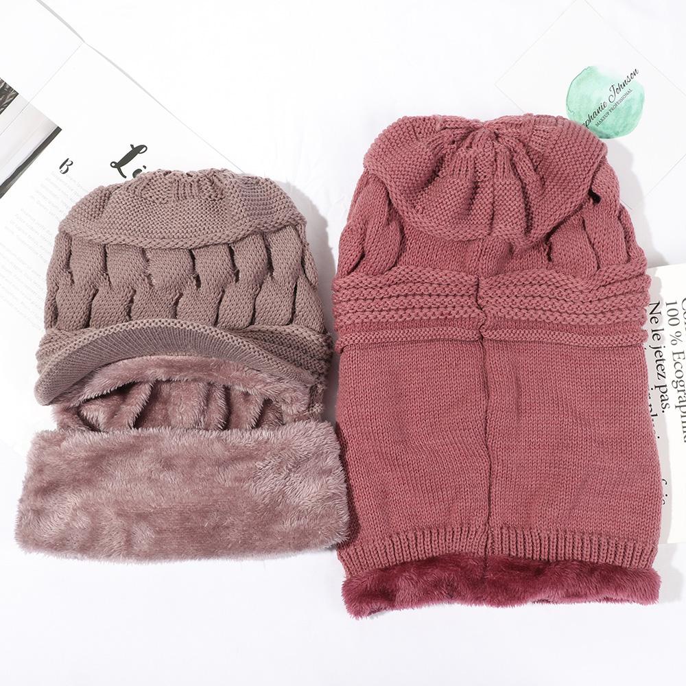Mũ Beanie Vải Nhung Dày Chắn Gió Thời Trang Mùa Đông Cho Nữ