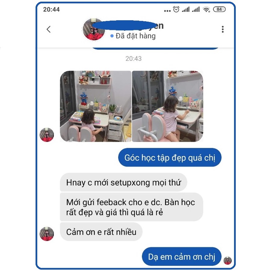 Bộ Bàn Học Chống Gù Chống Cận KAMI A80M rộng 80cm Hồng Phấn - Bàn Điều Chỉnh Độ Cao
