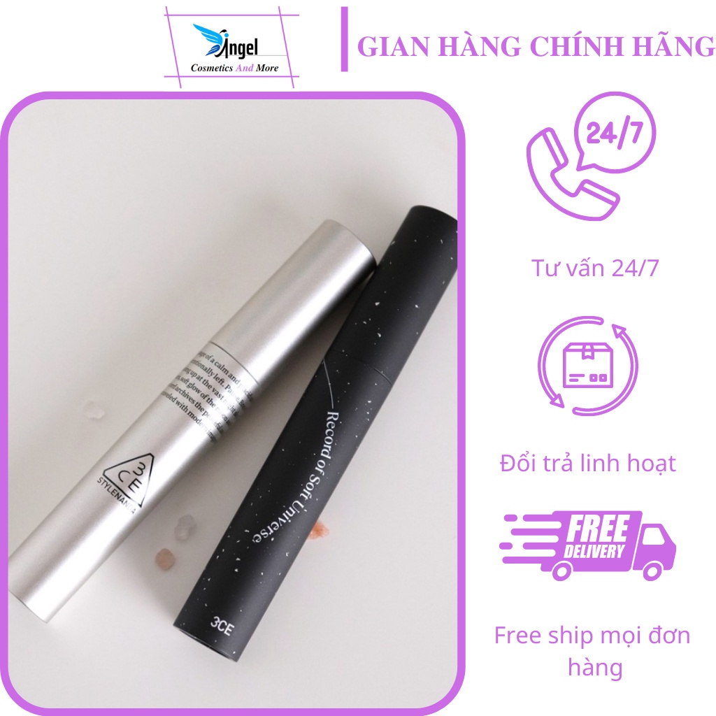 Son thỏi lì 3CE Record of Soft Universe Soft Matte Lipstick 3.5g full box chính hãng