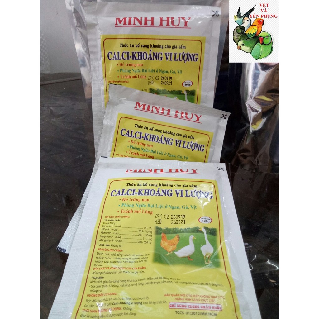 1 BỊCH KHOÁNG CALCI KHOÁNG VI LƯỢNG MINH HUY 100Gram