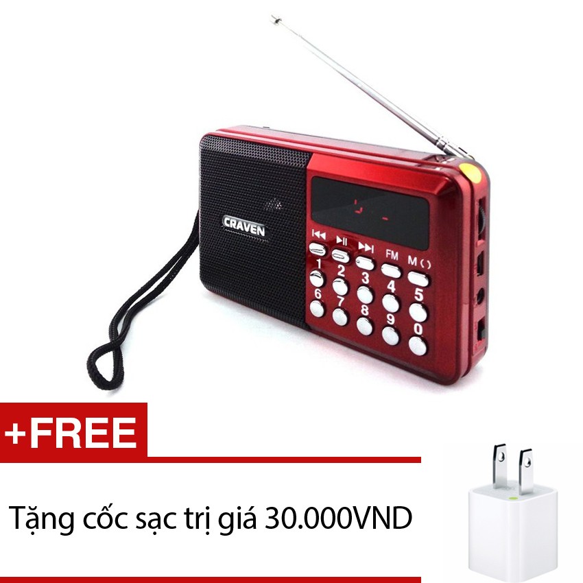 Loa nghe nhạc đa năng Craven CR-26 + Tặng 1 cốc sạc