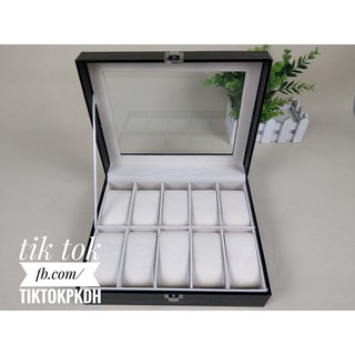 Hộp đựng đồng hồ 10 ngăn vân da cá sấu