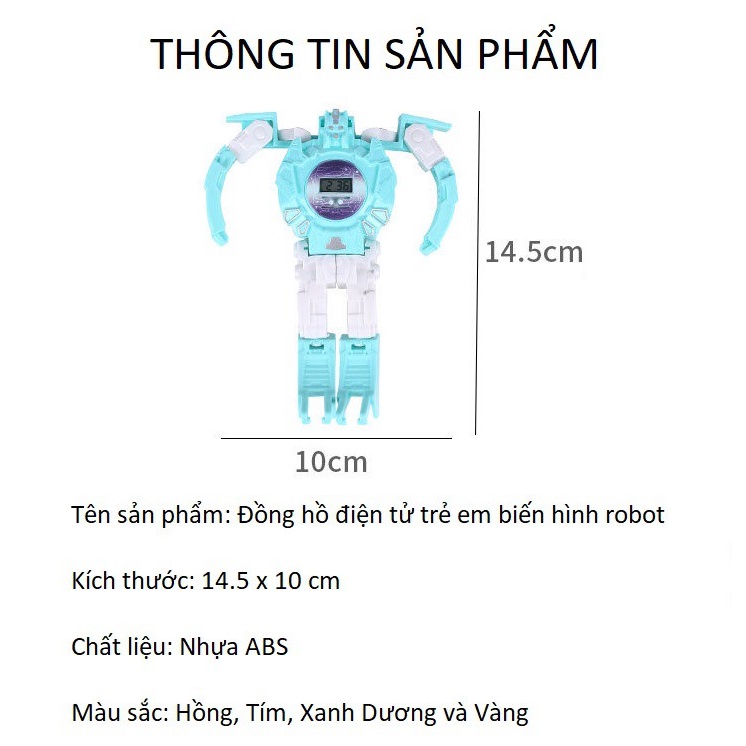 [SIÊU HÓT] Đồng Hồ Điện Tử Trẻ Em Biến Hình Robot siêu ngầu , Mẫu mới nhất