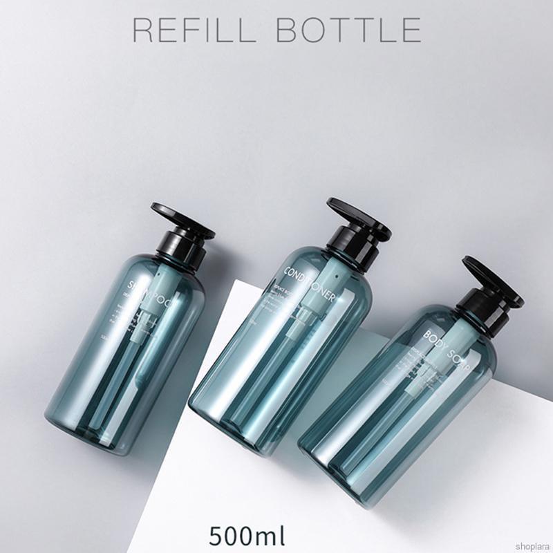 Set 3 Chai Rỗng 500ml Đựng Dầu Gội Sữa Tắm Tiện Dụng Khi Đi Du Lịch