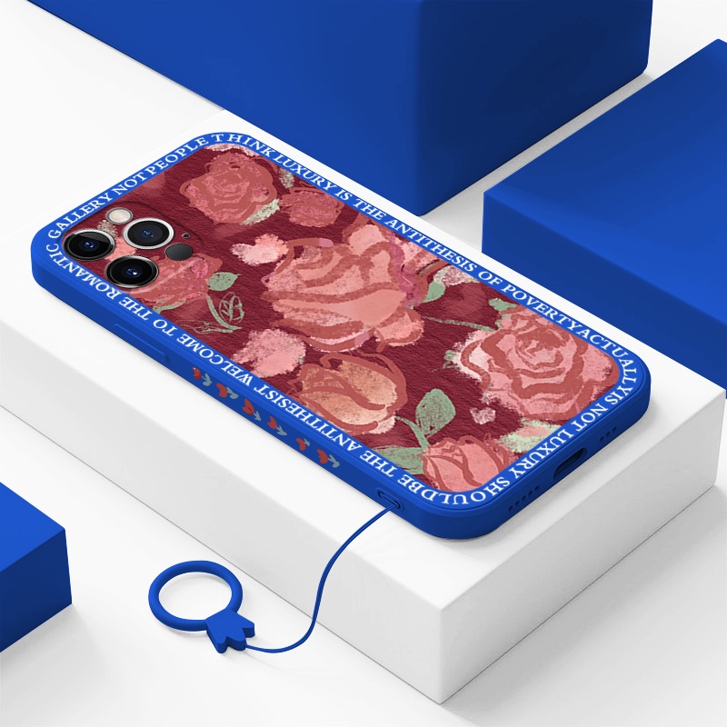 Ốp Điện Thoại Silicon In Họa Tiết Hoa Mực Cho iPhone 12 Mini / 11 Pro 8 Max 6 Plus / 7