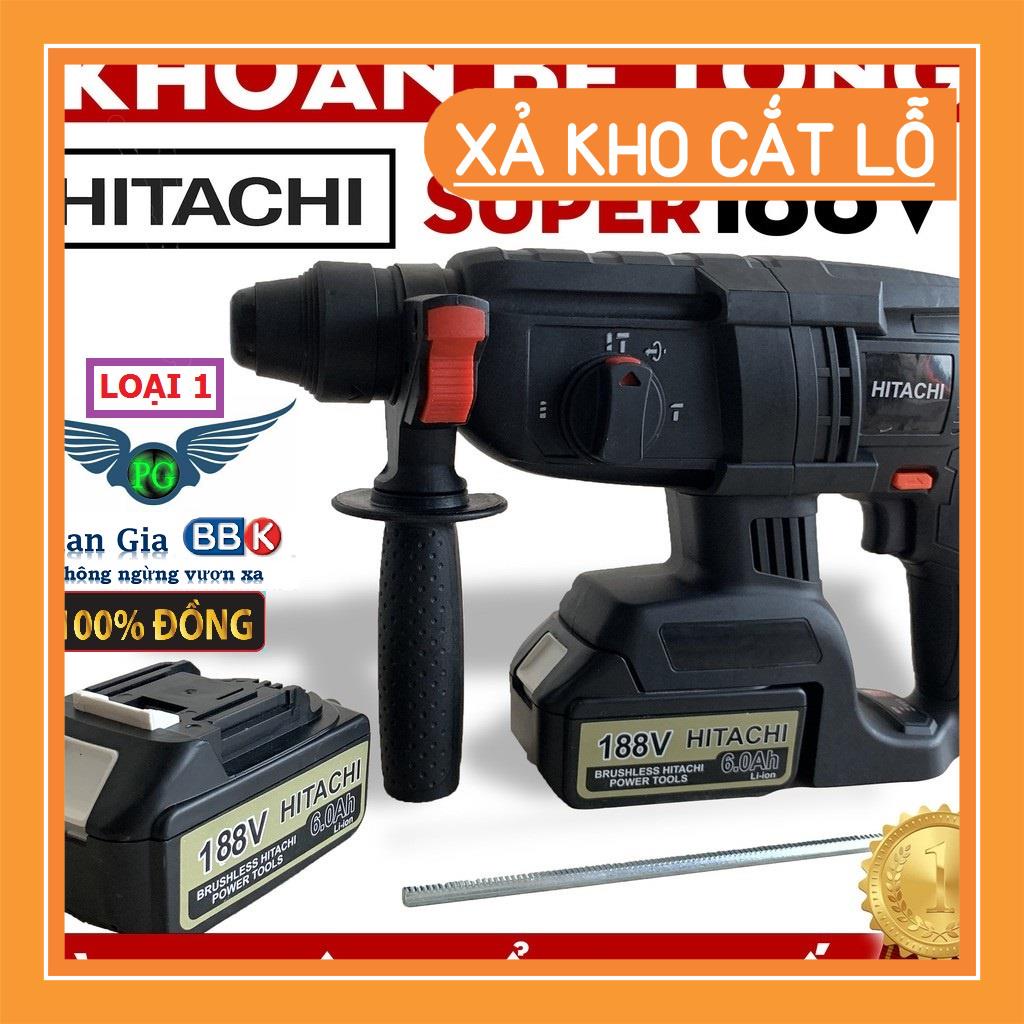 Máy Khoan Bê Tông  Pin HITACH 118v, máy khoan đục bê tông siêu khỏe siêu bên máy dùng pin tiện dụng cho công trình .