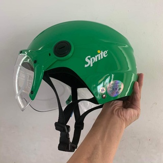 Nón Bảo Hiểm Đỏ Che Nửa Đầu Protec Có Kính Che