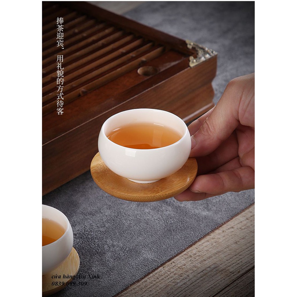 Đế kê lót chén bằng tre già không cong vênh