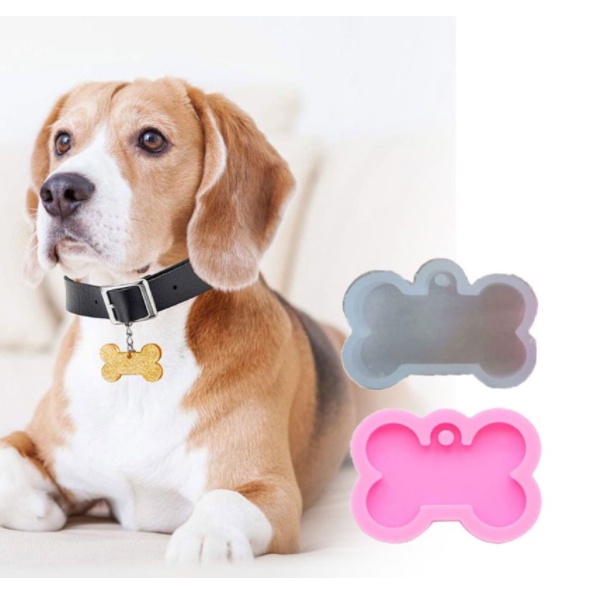 Khuôn silicone đúc nhựa resin làm bảng tên cho chó