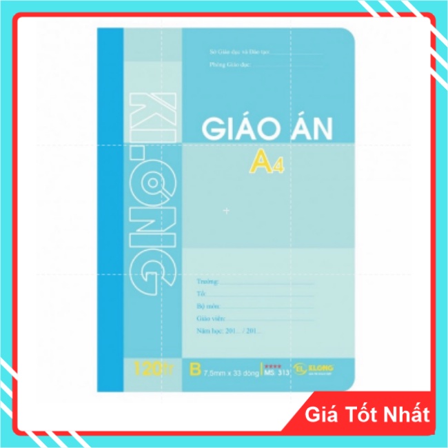 Sổ giáo án kẻ ngang 120 trang A4 Klong 313 / Sổ kẻ ngang kích thước  mm