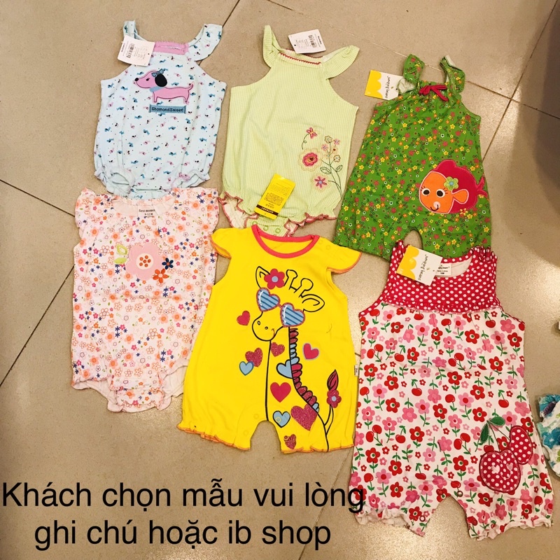 Body Yếm Siêu Cute Cho Bé Gái Hãng Carter's,first moments,Jumpinh Beans Cotton 100%