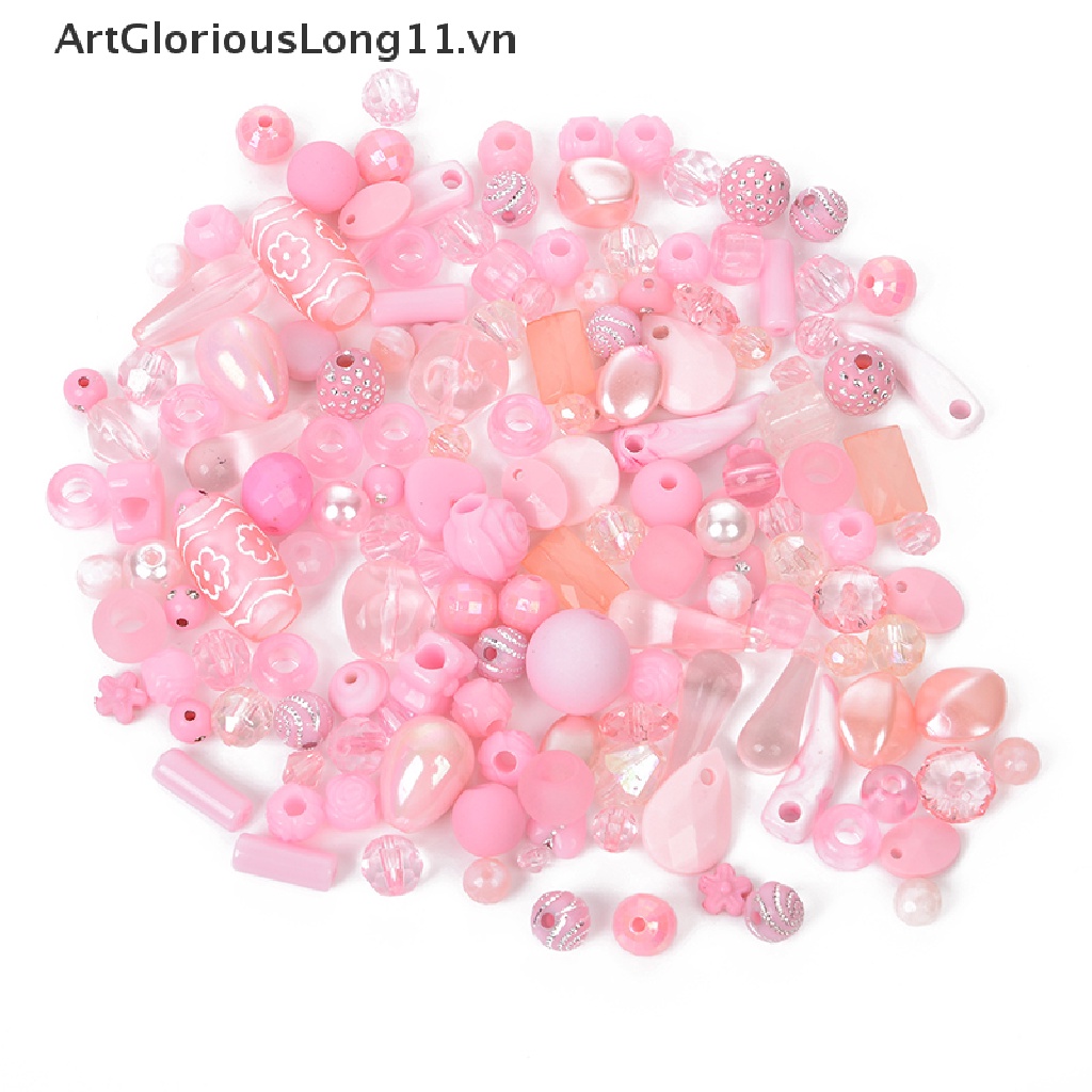 Túi Hạt Xỏ Lỗ 6-25mm 20g Bằng Acrylic Màu Sắc Ngẫu Nhiên Dùng Làm Trang Sức Thủ Công DIY