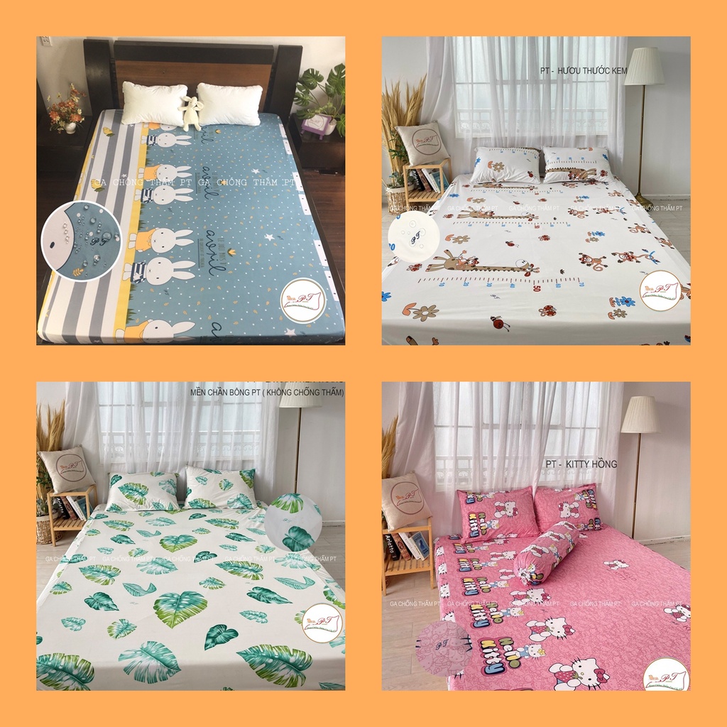 Ga chống thấm cho bé chính hãng PT, chất liệu cotton cao cấp, drap chống thấm tuyệt đối, bé tè lau là sạch(ib chọn mẫu)