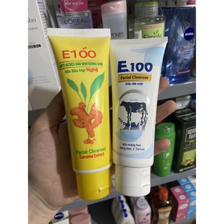 Sữa Rửa Mặt E100 tinh chất Nghệ & Sữa Bò 100g