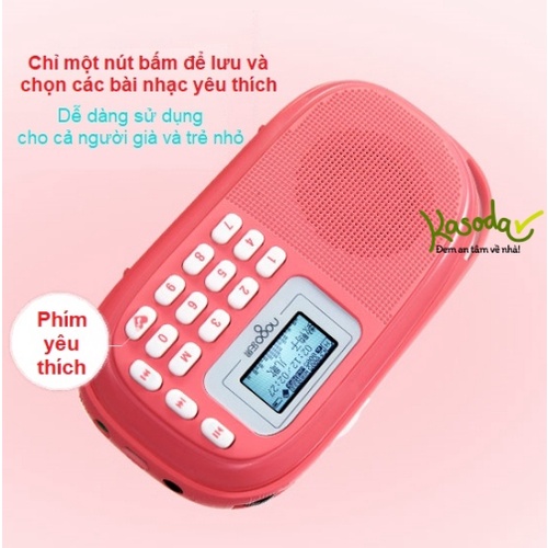 Đài nghe nhạc mini cho bé từ thẻ nhớ dùng làm loa ngoài đài nghe FM loa tắm tiếng Anh Nogo