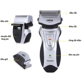 Máy Cạo Râu Kemei KM-8007 (2 Lưỡi Kép)