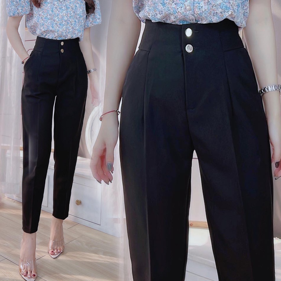 Quần tây lưng cao công sở nữ kiểu baggy 2 khuy CHUU Q8003