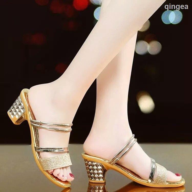 Giày Sandal Đế Thô Kiểu Dáng Trẻ Trung Thanh Lịch Dành Cho Nữ