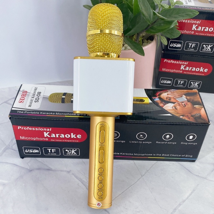 Micro karaoke Bluetooth Hát Karaoke ys 91 Tích Hợp Loa Bass Hay , Cực Bắt Giọng, Âm Thanh Trong Lớn, Gắn Usb, Thẻ Nhớ