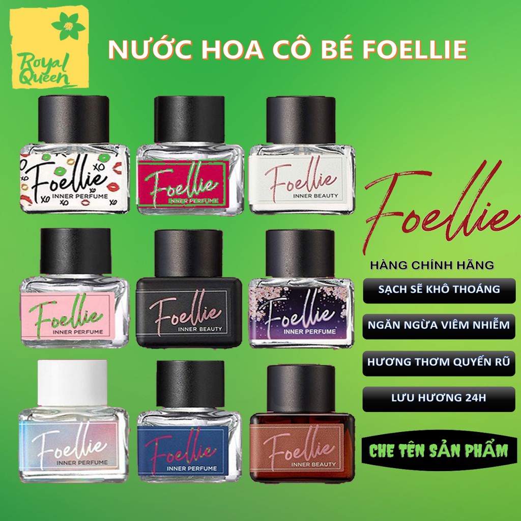 Nước hoa vùng kín Foellie nữ 5ml, nước hoa cô bé giúp khử mùi lưu hương tốt dùng được cho body