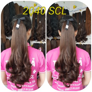 Tóc Giả Cột Đuôi Xoăn Lon Siêu Đẹp Dài 50cm ❤️ Free Ship ❤️ Tóc cao cấp chịu nhiệt- video & hình thật