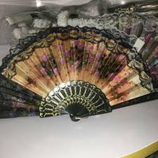 Wedding Souvenir Black Spanish Fan Tile Package