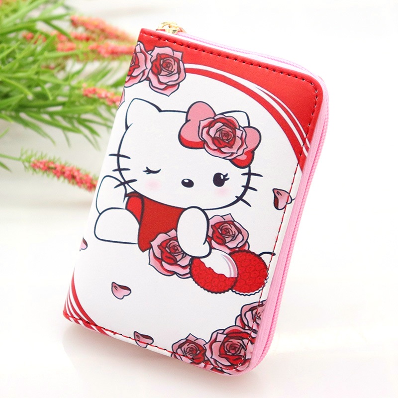 Ví Ngắn Da PU Hình Hello Kitty Cho Bé Gái