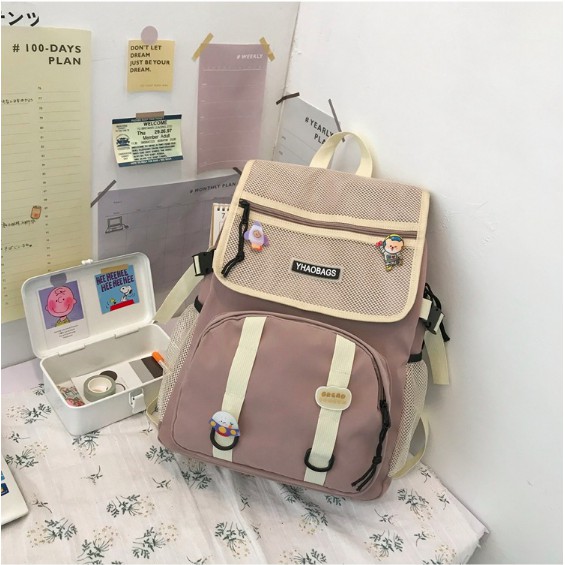 Balo đi học YHAOBAGS nam nữ du lịch thời trang, Balo nữ đẹp cao cấp unisex đựng vừa laptop hàn quốc MS08
