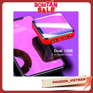 Sạc dự phòng thông minh Power bank mini dung lượng khủng 20.000mAh sạc kép đèn led
