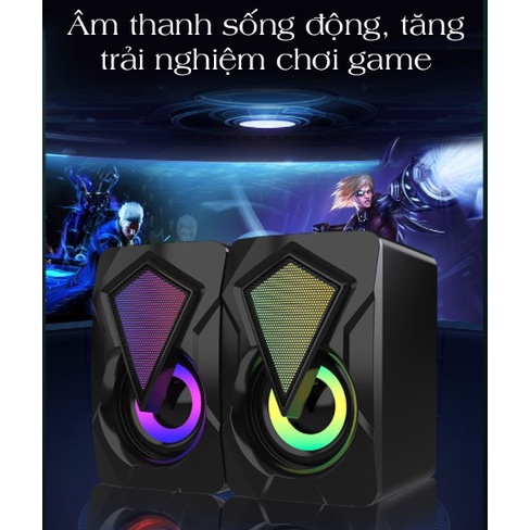 Loa máy tính Led RGB nhiều màu, loa vi tính mini âm thanh cực chất  - K1277