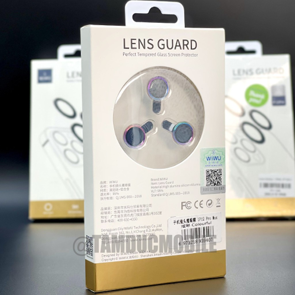 Lens Bảo Vệ Camera iPhone Chính Hãng WIWU Từ 11 Đến 12 Pro Max