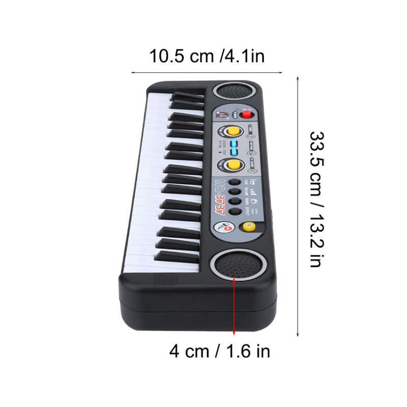 Bộ đàn organ điện tử 37 phím kích thước 42.5x16x5cm kèm microphone dành cho trẻ em