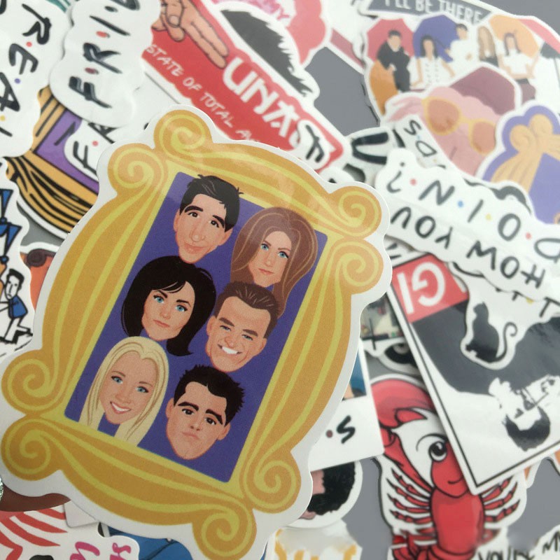 Bộ 34 Miếng Dán Trang Trí Chống Thấm Nước Họa Tiết TV Mỹ