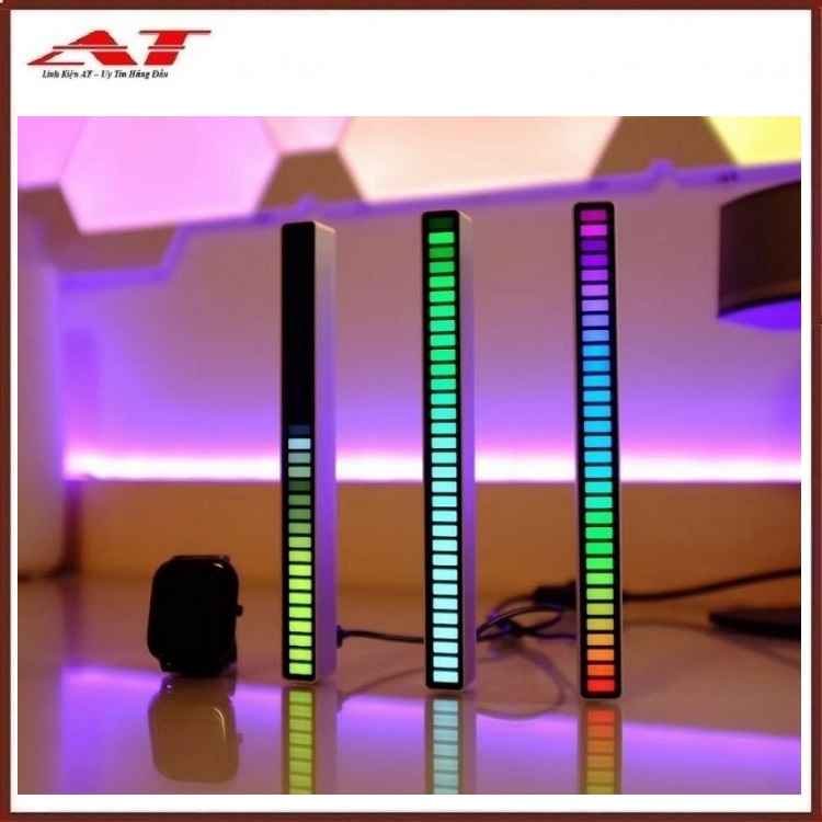 ĐÈN LED THANH CẢM BIẾN THEO NHẠC ,NGUỒN 5V , MODEL D08-RGB