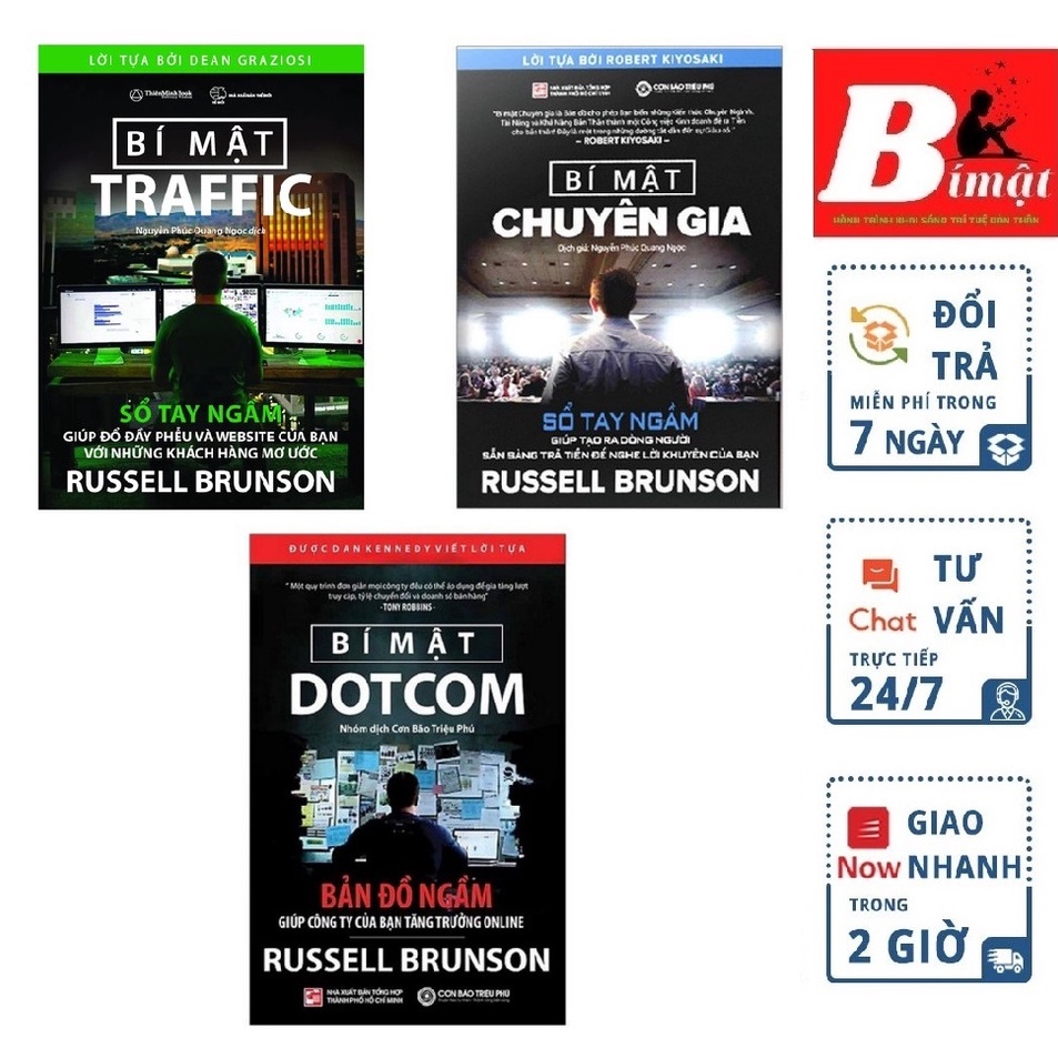Sách - Combo Bí Mật Chuyên Gia, Bí Mật Traffic, Bí Mật Dotcom
