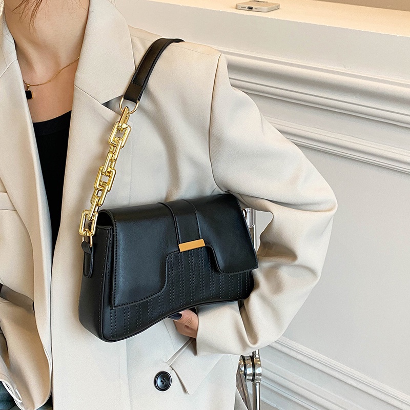 Túi Đeo Vai Phối Dây Xích Thời Trang