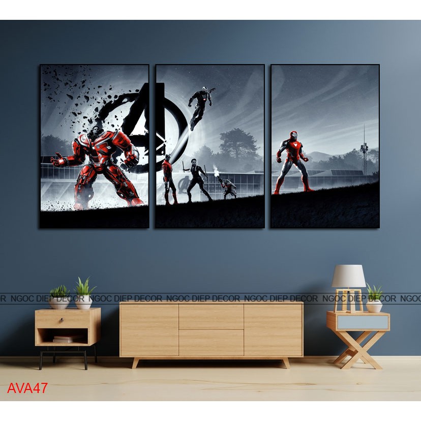 Tranh treo tường Avenger siêu anh hùng trang trí nhà phòng khách phòng ngủ đẹp Decor nghệ thuật hiện đại S88