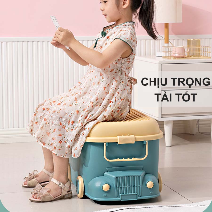 Thùng Đựng Đồ Đa Năng Có Bánh Xe, Đựng Đồ Chơi Hình Ô Tô Có Thể Chơi L.eGo Q013
