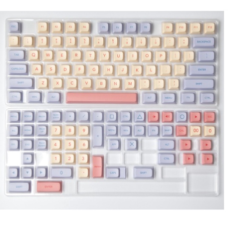 Set Keycap Cho Bàn Phím Cơ - 132 Phím Marshmallow Profile XDA - Hộp kèm khay nhựa chuẩn + keypuller dài