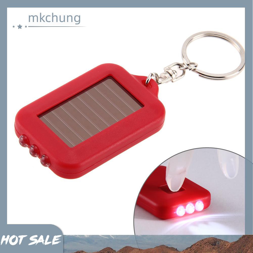 Móc Khóa Đèn Pin Năng Lượng Mặt Trời 3 Led