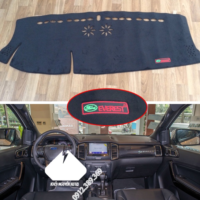EVEREST 2018, 2019, 2020, 2021, 2022 Tấm Che Nắng Taplo Chống Trượt 3 Lớp CHẤT LIỆU NHUNG MỊN Loại 1