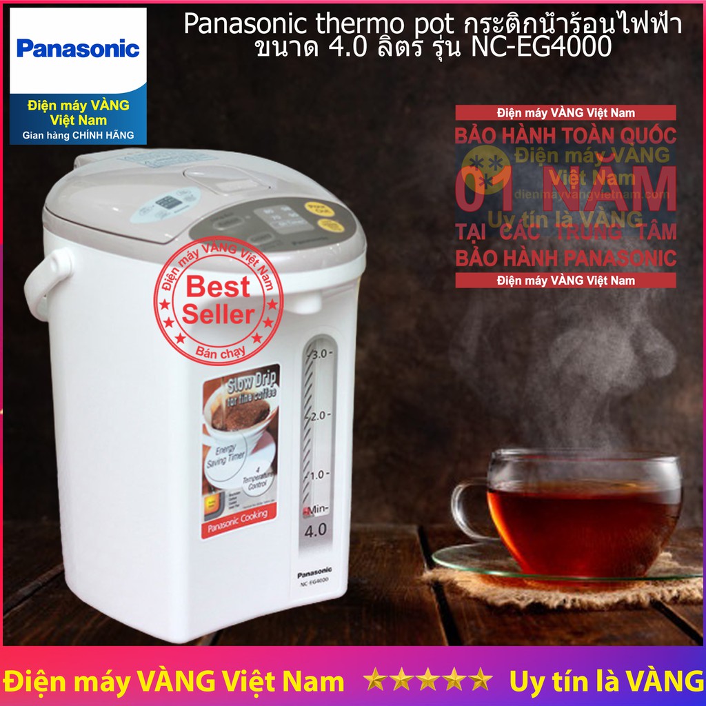 Bình thủy điện Thái Lan Panasonic NC-EG4000CSY 4 Lít hàng công ty