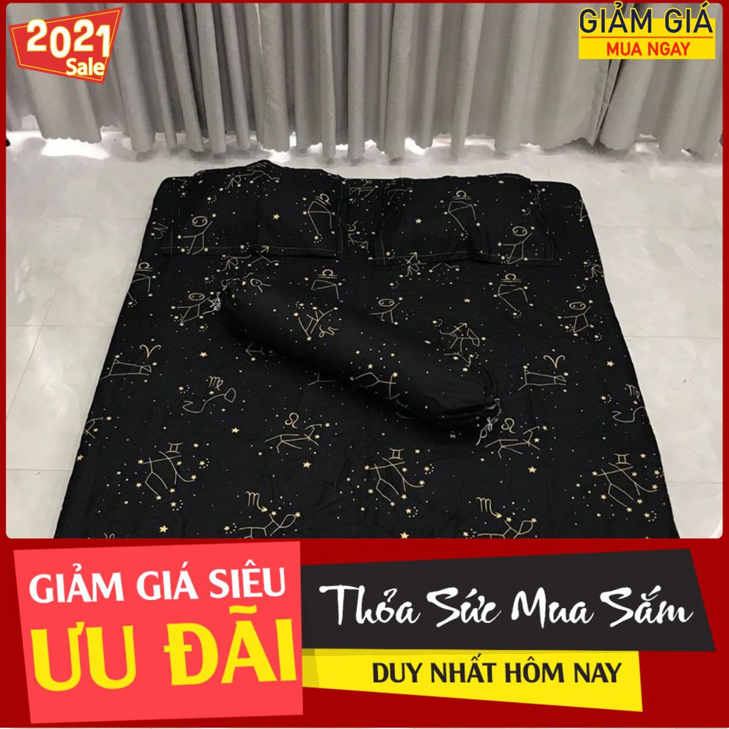 [Sale ga gối kèm ôm]Bộ ga gối poly mềm mịn kèm ôm,gồm 1 ga 2 vỏ gối nằm 1 vỏ gối ôm[cung hoàng đạo]