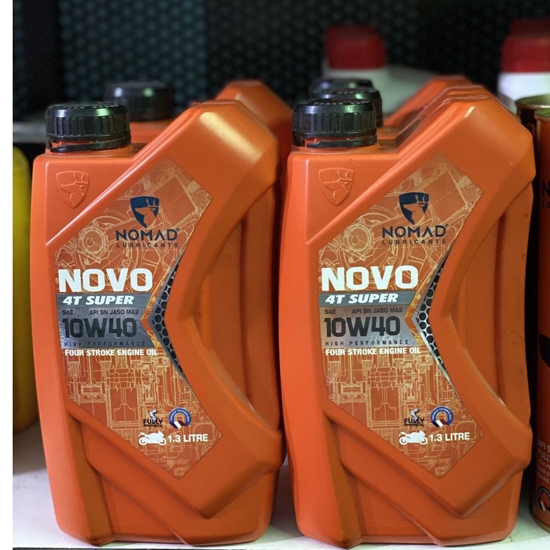Nhớt Nomad Super 4T 10W40 Lon1L1-Chai1L3 có chiết lẻ cho xe số côn tay hàng chính hãng, giá rẻ, nhớt tổng hợp toàn phần