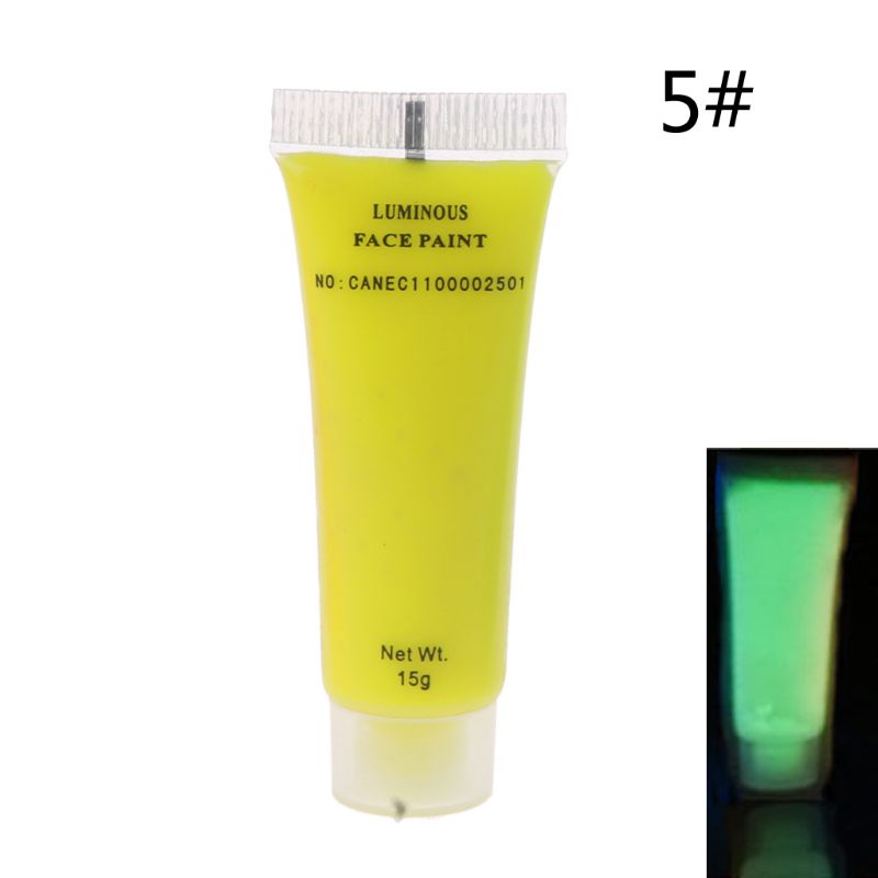 Sơn dạ quang cơ thể 10 màu sắc lựa chọn không độc hại 0.52oz