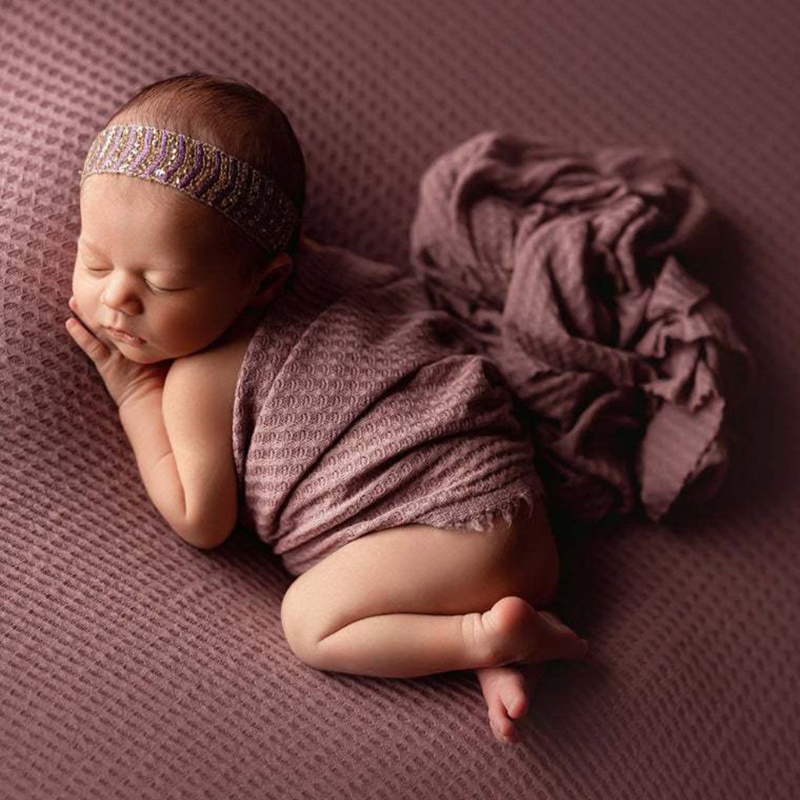 Chăn Quấn Mềm Mại Co Giãn Dùng Làm Phông Nền Chụp Ảnh Cho Bé Sơ Sinh