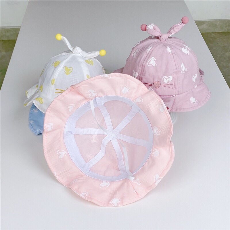 Mũ nón vành bèo cho bé gái cực xinh từ 2-18 tháng tuổi MB02