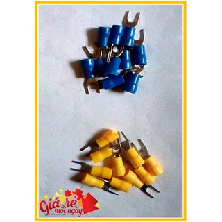 Đầu cos chẻ (cos chữ Y) bọc (10 cái)
