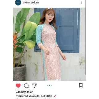 Thanh lí áo dài hoa Oversized